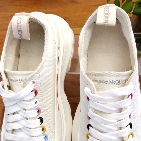ALEXANDER MCQUEEN Tread Slick Low Top White Sneakers Size: Women US 6.5. - Picture 6 of 15